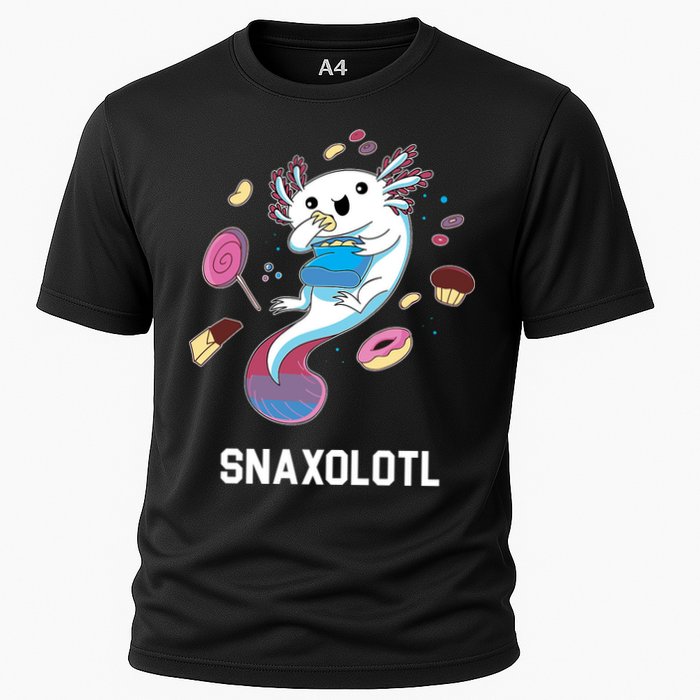 Snaxolotl Axolotl Donuts Cupcakes Candy Junk Food Cooling Performance Crew T-Shirt