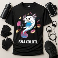 Snaxolotl Axolotl Donuts Cupcakes Candy Junk Food Cooling Performance Crew T-Shirt