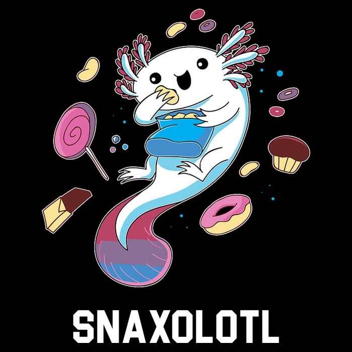 Snaxolotl Axolotl Donuts Cupcakes Candy Junk Food Drawstring Bag
