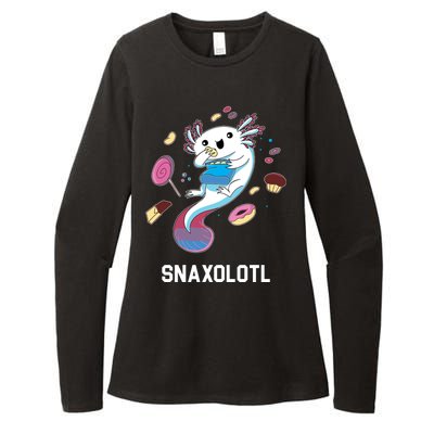 Snaxolotl Axolotl Donuts Cupcakes Candy Junk Food Womens CVC Long Sleeve Shirt