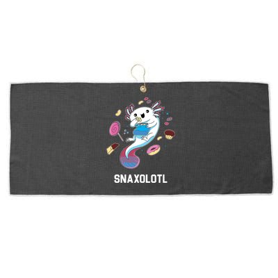 Snaxolotl Axolotl Donuts Cupcakes Candy Junk Food Large Microfiber Waffle Golf Towel