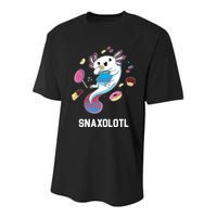 Snaxolotl Axolotl Donuts Cupcakes Candy Junk Food Youth Performance Sprint T-Shirt