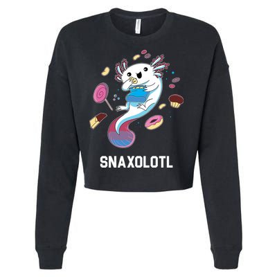 Snaxolotl Axolotl Donuts Cupcakes Candy Junk Food Cropped Pullover Crew