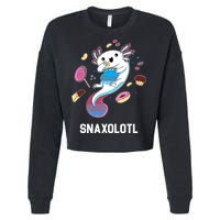 Snaxolotl Axolotl Donuts Cupcakes Candy Junk Food Cropped Pullover Crew