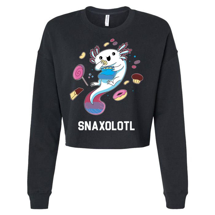 Snaxolotl Axolotl Donuts Cupcakes Candy Junk Food Cropped Pullover Crew