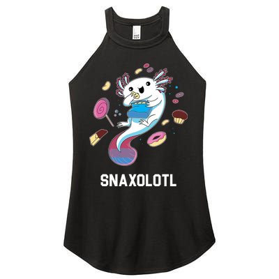 Snaxolotl Axolotl Donuts Cupcakes Candy Junk Food Women's Perfect Tri Rocker Tank