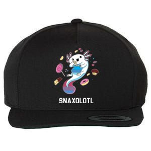 Snaxolotl Axolotl Donuts Cupcakes Candy Junk Food Wool Snapback Cap