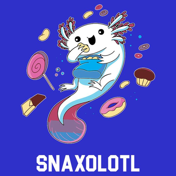 Snaxolotl Axolotl Donuts Cupcakes Candy Junk Food Tall T-Shirt