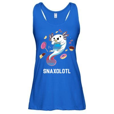 Snaxolotl Axolotl Donuts Cupcakes Candy Junk Food Ladies Essential Flowy Tank