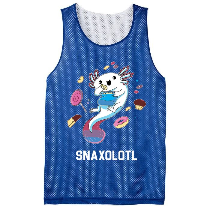 Snaxolotl Axolotl Donuts Cupcakes Candy Junk Food Mesh Reversible Basketball Jersey Tank