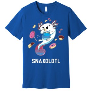 Snaxolotl Axolotl Donuts Cupcakes Candy Junk Food Premium T-Shirt