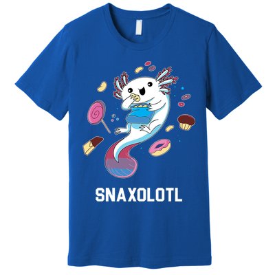 Snaxolotl Axolotl Donuts Cupcakes Candy Junk Food Premium T-Shirt