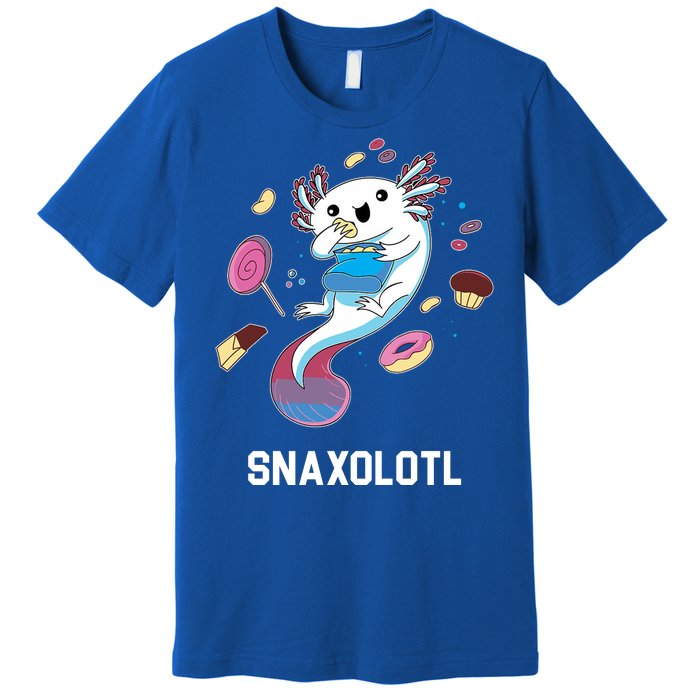 Snaxolotl Axolotl Donuts Cupcakes Candy Junk Food Premium T-Shirt