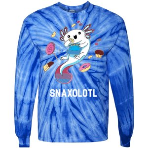 Snaxolotl Axolotl Donuts Cupcakes Candy Junk Food Tie-Dye Long Sleeve Shirt