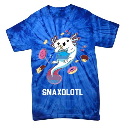 Snaxolotl Axolotl Donuts Cupcakes Candy Junk Food Tie-Dye T-Shirt