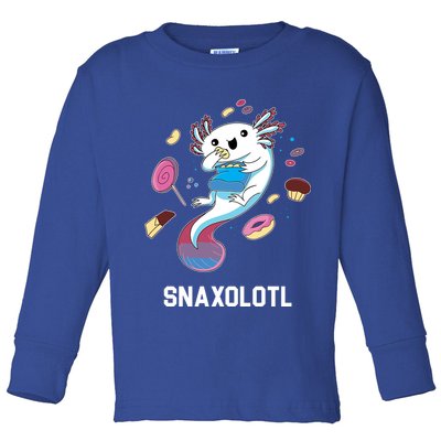 Snaxolotl Axolotl Donuts Cupcakes Candy Junk Food Toddler Long Sleeve Shirt