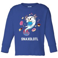 Snaxolotl Axolotl Donuts Cupcakes Candy Junk Food Toddler Long Sleeve Shirt