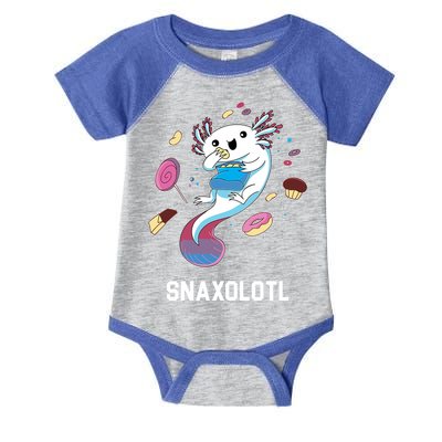 Snaxolotl Axolotl Donuts Cupcakes Candy Junk Food Infant Baby Jersey Bodysuit