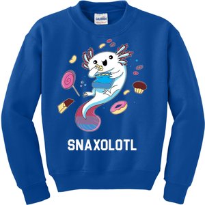 Snaxolotl Axolotl Donuts Cupcakes Candy Junk Food Kids Sweatshirt