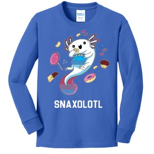 Snaxolotl Axolotl Donuts Cupcakes Candy Junk Food Kids Long Sleeve Shirt