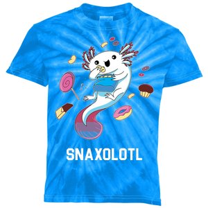 Snaxolotl Axolotl Donuts Cupcakes Candy Junk Food Kids Tie-Dye T-Shirt