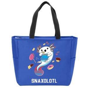 Snaxolotl Axolotl Donuts Cupcakes Candy Junk Food Zip Tote Bag