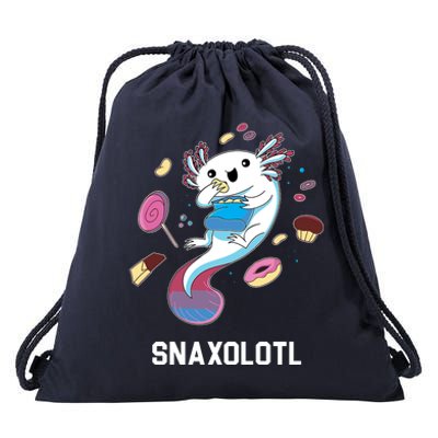 Snaxolotl Axolotl Donuts Cupcakes Candy Junk Food Drawstring Bag