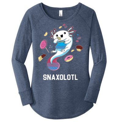 Snaxolotl Axolotl Donuts Cupcakes Candy Junk Food Women's Perfect Tri Tunic Long Sleeve Shirt