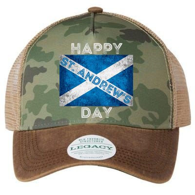 St Andrews Day Scotland Flag Scottish Happy Tartan Army Meaningful Gift Legacy Tie Dye Trucker Hat