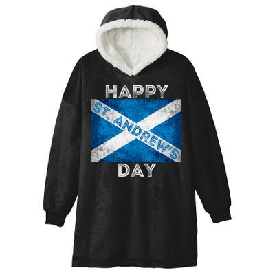 St Andrews Day Scotland Flag Scottish Happy Tartan Army Meaningful Gift Hooded Wearable Blanket