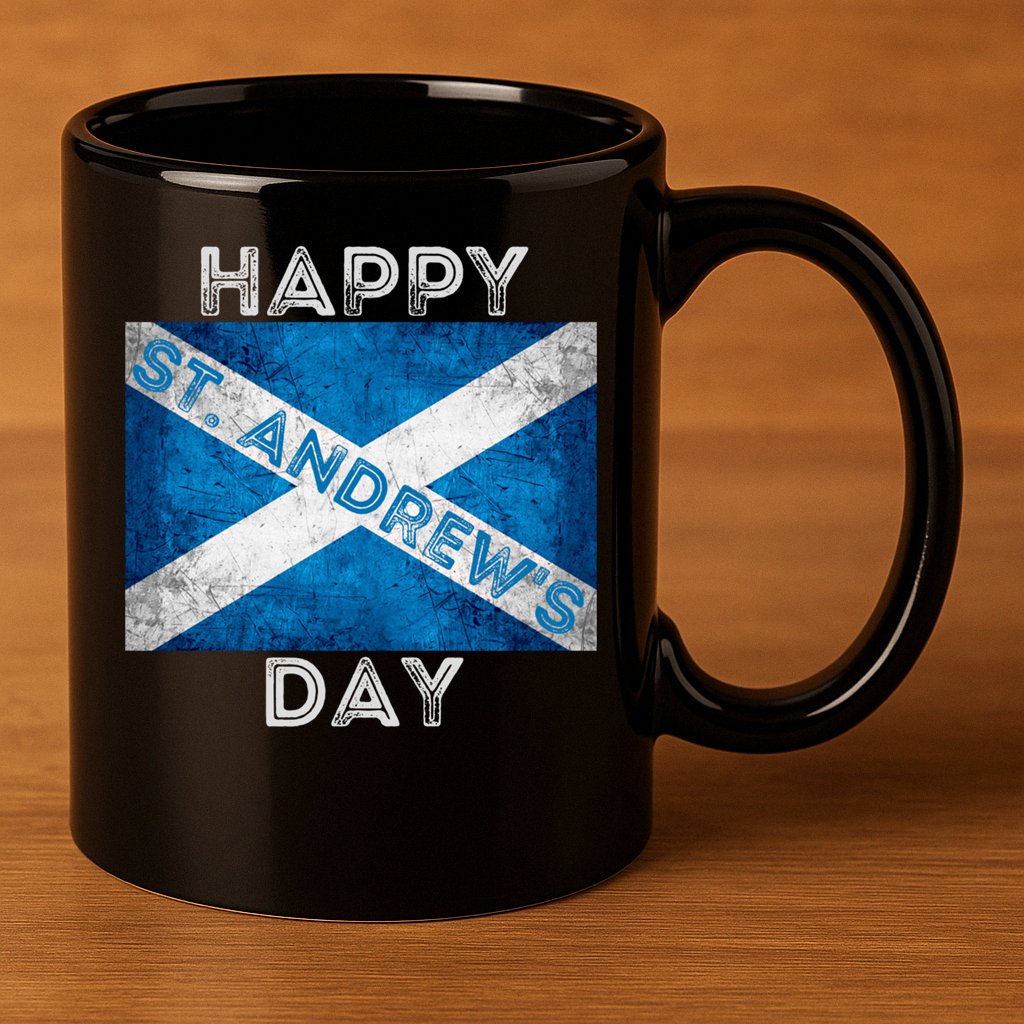 St Andrews Day Scotland Flag Scottish Happy Tartan Army Meaningful Gift 11oz C Handle Ceramic Mug