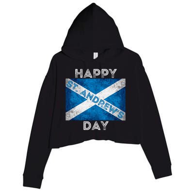 St Andrews Day Scotland Flag Scottish Happy Tartan Army Meaningful Gift Crop Fleece Hoodie