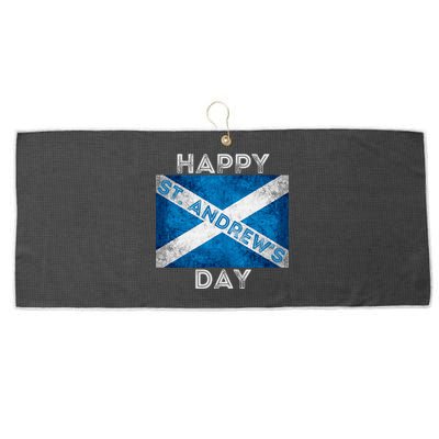 St Andrews Day Scotland Flag Scottish Happy Tartan Army Meaningful Gift Large Microfiber Waffle Golf Towel