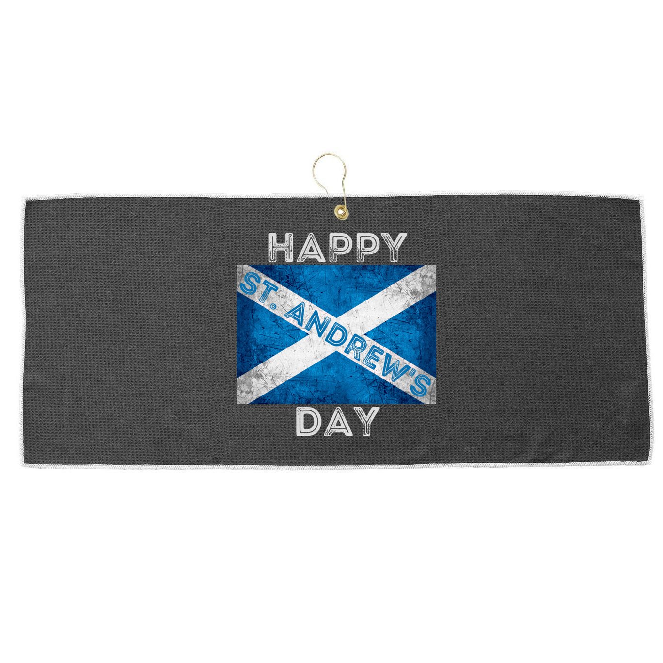 St Andrews Day Scotland Flag Scottish Happy Tartan Army Meaningful Gift Large Microfiber Waffle Golf Towel