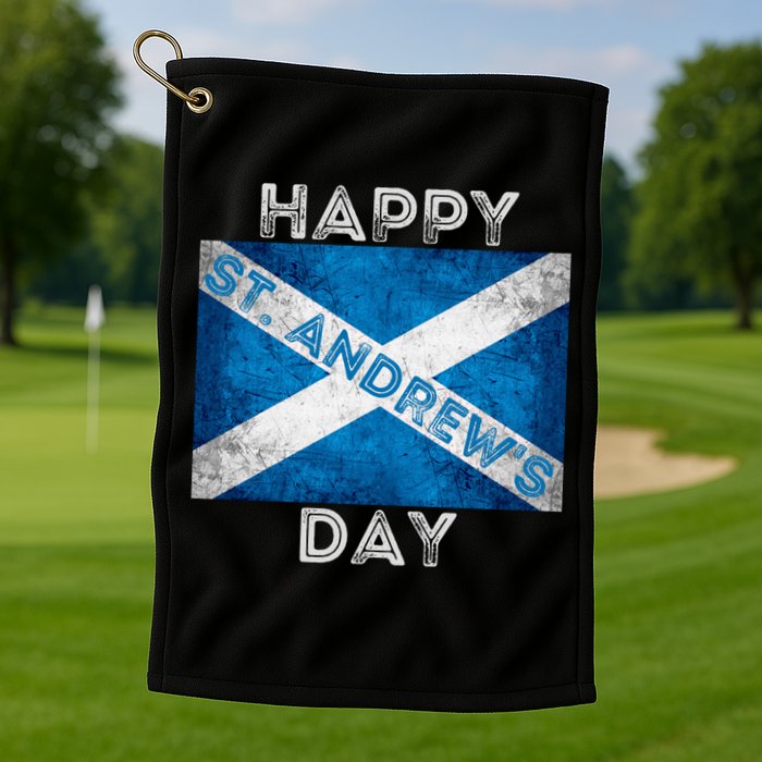 St Andrews Day Scotland Flag Scottish Happy Tartan Army Meaningful Gift Golf Towel