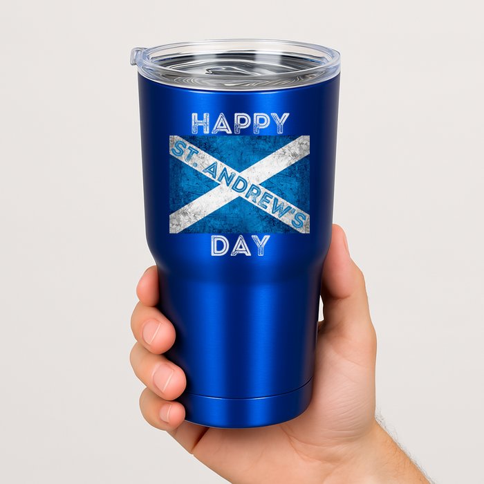 St Andrews Day Scotland Flag Scottish Happy Tartan Army Meaningful Gift Tumbler