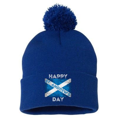 St Andrews Day Scotland Flag Scottish Happy Tartan Army Meaningful Gift Pom Pom 12in Knit Beanie