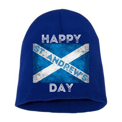 St Andrews Day Scotland Flag Scottish Happy Tartan Army Meaningful Gift Short Acrylic Beanie