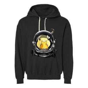 Space Astronaut Duck Face Galaxy Waterfowl Hunting Garment-Dyed Fleece Hoodie