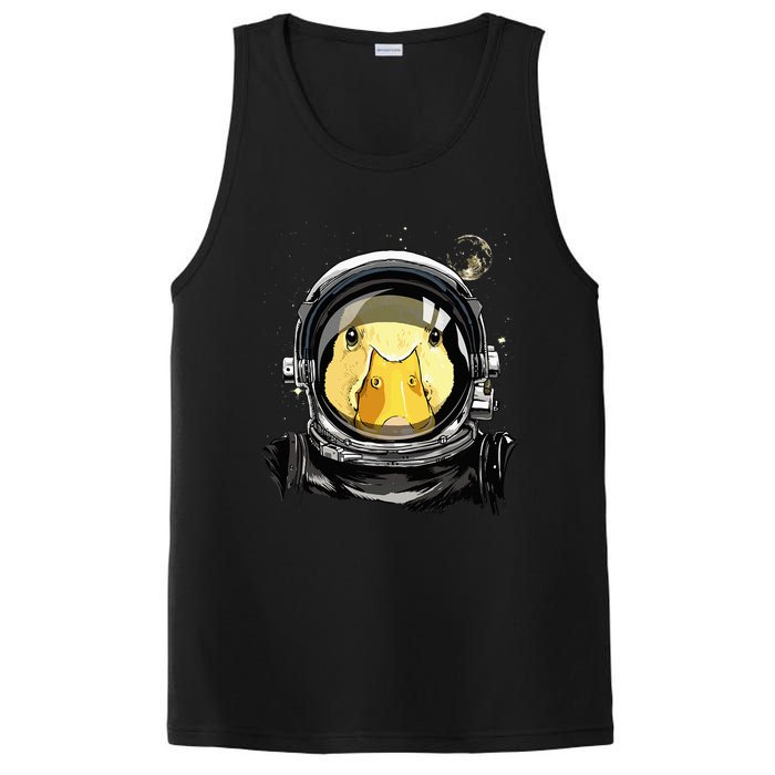 Space Astronaut Duck Face Galaxy Waterfowl Hunting PosiCharge Competitor Tank