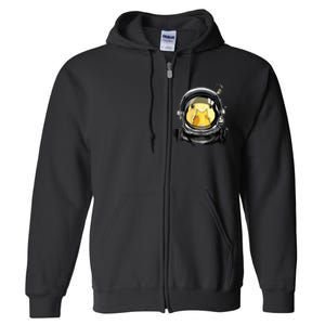 Space Astronaut Duck Face Galaxy Waterfowl Hunting Full Zip Hoodie