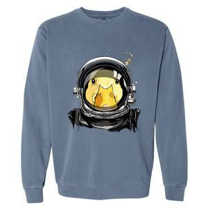 Space Astronaut Duck Face Galaxy Waterfowl Hunting Garment-Dyed Sweatshirt