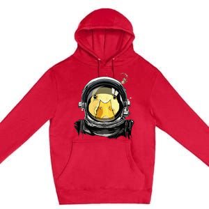 Space Astronaut Duck Face Galaxy Waterfowl Hunting Premium Pullover Hoodie