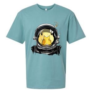 Space Astronaut Duck Face Galaxy Waterfowl Hunting Sueded Cloud Jersey T-Shirt