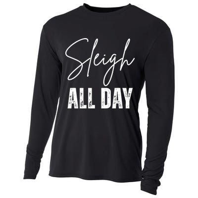 Sleigh All Day Christmas Holiday Cooling Performance Long Sleeve Crew