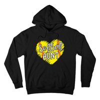 Softball Aunt designs For Baller retro Mother's Day Hoodie