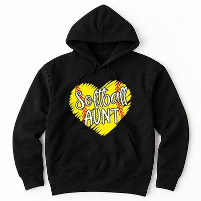 Softball Aunt designs For Baller retro Mother's Day Hoodie