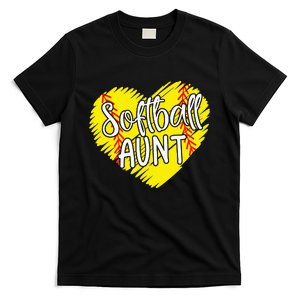 Softball Aunt designs For Baller retro Mother's Day T-Shirt