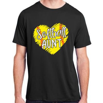 Softball Aunt designs For Baller retro Mother's Day Adult ChromaSoft Performance T-Shirt