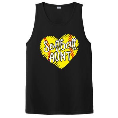 Softball Aunt designs For Baller retro Mother's Day PosiCharge Competitor Tank